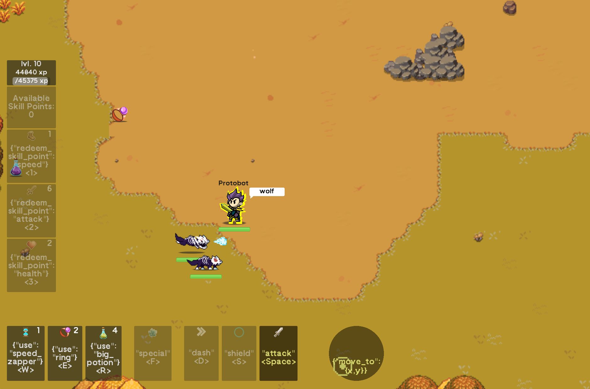 Character using special abilities and power-ups in combat